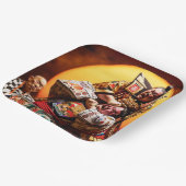 ファンタジーかわいい二人の力士 ペーパープレート (傾斜あり)