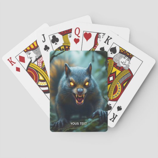 ファンタジーかわいい先史時代のリス怒リ トランプ (裏面)