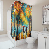 ファンタジーかわいい公園秋の雨 シャワーカーテン (インサイチュ)
