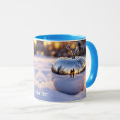 ファンタジーかわいい冬の雪りんご マグカップ (正面右)