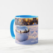 ファンタジーかわいい冬の雪りんご マグカップ (正面左)
