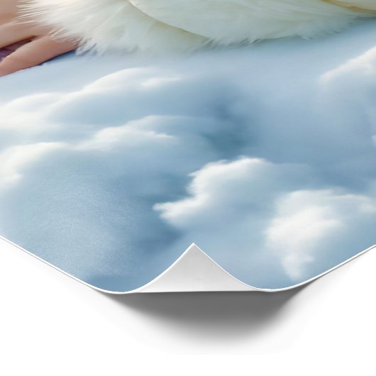 ファンタジーかわいい冬熊の女の子 ポスター (コーナー)