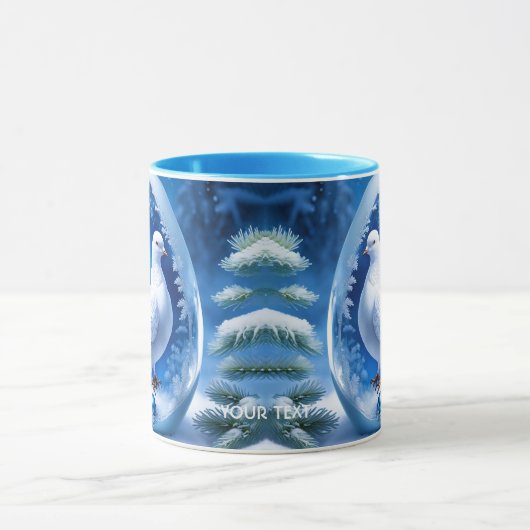 ファンタジーかわいい卵パールピジョン マグカップ (中央)