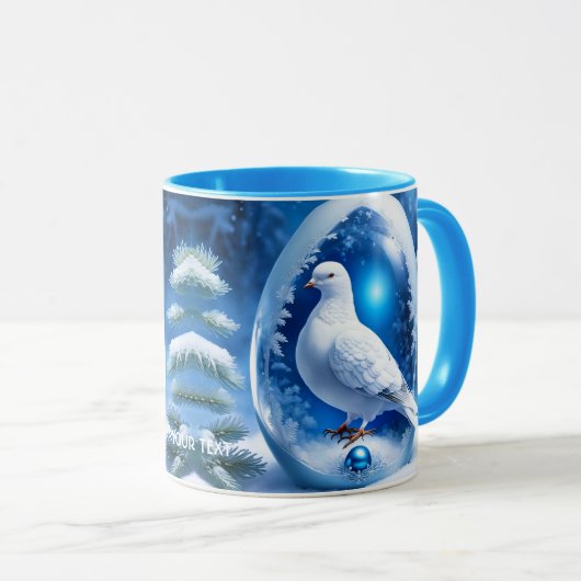 ファンタジーかわいい卵パールピジョン マグカップ (正面右)