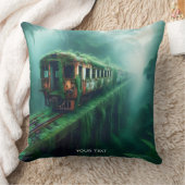 ファンタジーかわいい古い過去列車 クッション (ブランケット)