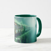 ファンタジーかわいい古い過去列車 マグカップ (正面右)