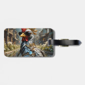 ファンタジーかわいい名簿サングラス花 ラゲッジタグ (裏面横)