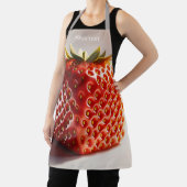 ファンタジーかわいい四角い赤イチゴ エプロン (インサイチュ)