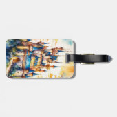 ファンタジーかわいい城の水彩林 ラゲッジタグ (裏面横)