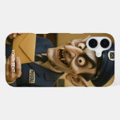 ファンタジーかわいい変わった郵便局員 iPhoneケース (裏面横)