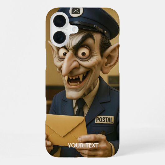 ファンタジーかわいい変わった郵便局員 iPhoneケース (裏面)