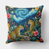 ファンタジーかわいい大きな猫花 クッション (裏面)