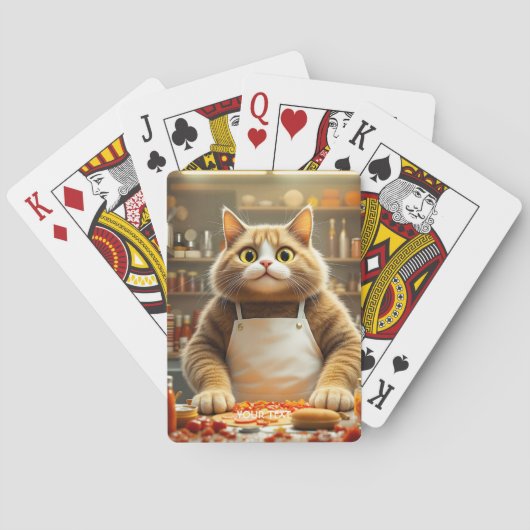 ファンタジーかわいい大目猫 トランプ (裏面)