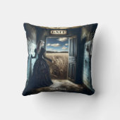 ファンタジーかわいい女の子の出口の廊下 クッション (裏面)