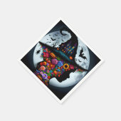 ファンタジーかわいい女の子ウィッチハロウィーン スタンダードカクテルナプキン (角)