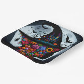 ファンタジーかわいい女の子ウィッチハロウィーン ペーパープレート (傾斜あり)