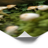 ファンタジーかわいい女の子マッシュルームランタン ポスター (コーナー)