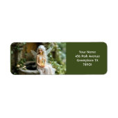 ファンタジーかわいい女の子マッシュルームランタン ラベル (正面)