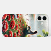 ファンタジーかわいい女の子赤い花 Case-Mate iPhoneケース (裏面 (横))