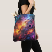 ファンタジーかわいい宇宙シーンコラージュ トートバッグ (クローズアップ)