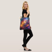 ファンタジーかわいい宇宙シーンコラージュ トートバッグ (モデル)