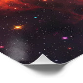 ファンタジーかわいい宇宙シーンコラージュ ポスター (コーナー)