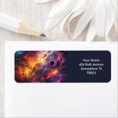 ファンタジーかわいい宇宙シーンコラージュ ラベル (インサイチュ)