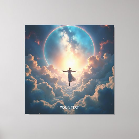 ファンタジーかわいい宇宙スターズガール キャンバスプリント (正面)