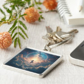 ファンタジーかわいい宇宙スターズガール キーホルダー (側面)