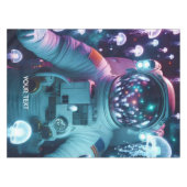 ファンタジーかわいい宇宙飛行士クラゲ宇宙 テーブルクロス (正面(横))