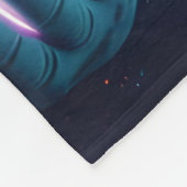 ファンタジーかわいい宇宙飛行士クラゲ宇宙 フリースブランケット (角)