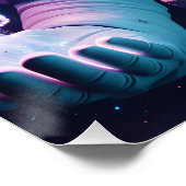 ファンタジーかわいい宇宙飛行士クラゲ宇宙 ポスター (コーナー)