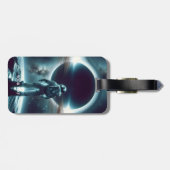 ファンタジーかわいい宇宙飛行士ブラックホール ラゲッジタグ (裏面横)