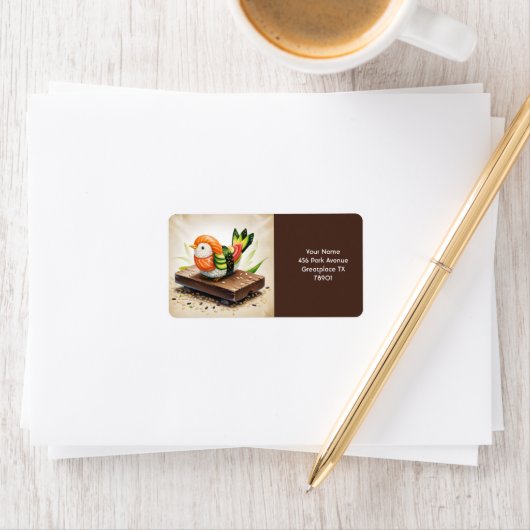 ファンタジーかわいい小すし鳥 ラベル (インサイチュ)