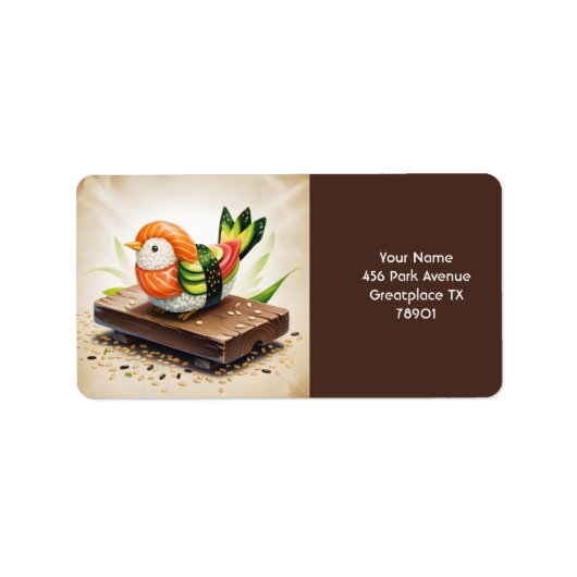 ファンタジーかわいい小すし鳥 ラベル (正面)