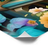 ファンタジーかわいい小犬の花 ポスター (コーナー)