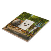 ファンタジーかわいい岩紙はさみ タイル (側面)