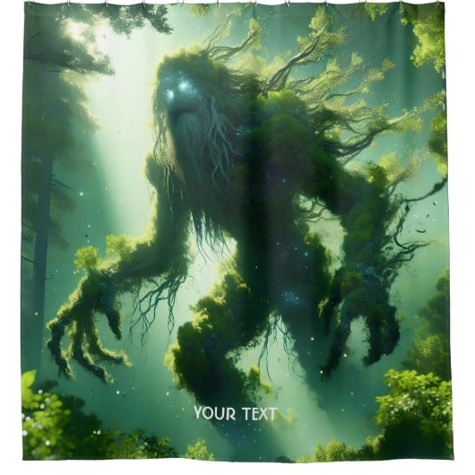 ファンタジーかわいい巨木 シャワーカーテン (正面)