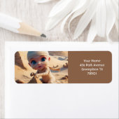 ファンタジーかわいい幼児古代エジプト ラベル (インサイチュ)