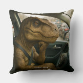 ファンタジーかわいい恐竜のドライビングカー クッション (裏面)