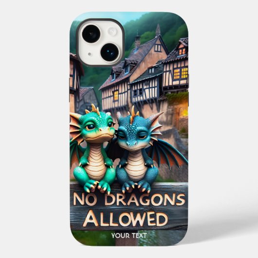 ファンタジーかわいい悲しいベビードラゴン Case-Mate iPhoneケース (裏面)
