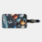 ファンタジーかわいい惑星宇宙 ラゲッジタグ (裏面横)