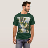 ファンタジーかわいい手の森の雲 Tシャツ (正面フル)