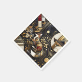 ファンタジーかわいい抽象芸術キツネアート スタンダードカクテルナプキン (角)