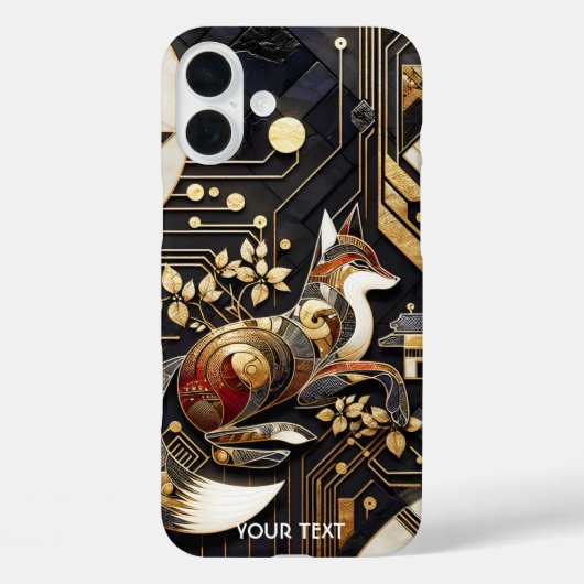 ファンタジーかわいい抽象芸術キツネアート Case-Mate iPhoneケース (裏面)