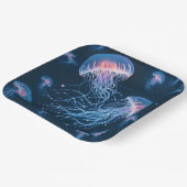 ファンタジーかわいい抽象芸術クラゲ水中 ペーパープレート (傾斜あり)