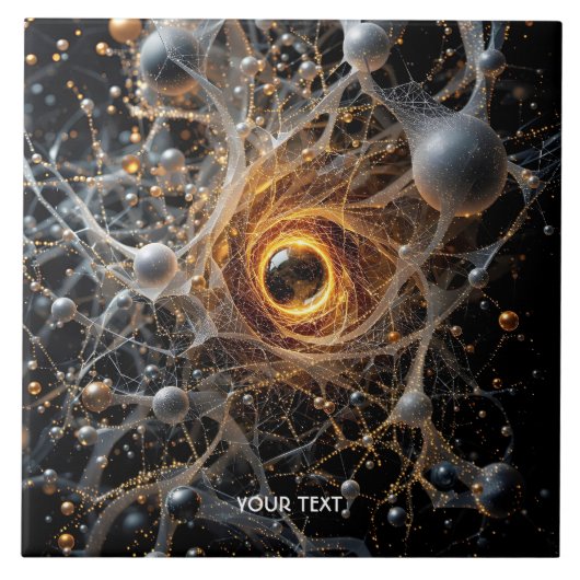 ファンタジーかわいい抽象芸術宇宙シーン タイル (正面)