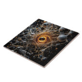 ファンタジーかわいい抽象芸術宇宙シーン タイル (側面)