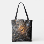 ファンタジーかわいい抽象芸術宇宙シーン トートバッグ (裏面)
