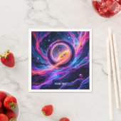 ファンタジーかわいい抽象芸術宇宙スター スタンダードカクテルナプキン (インサイチュ)